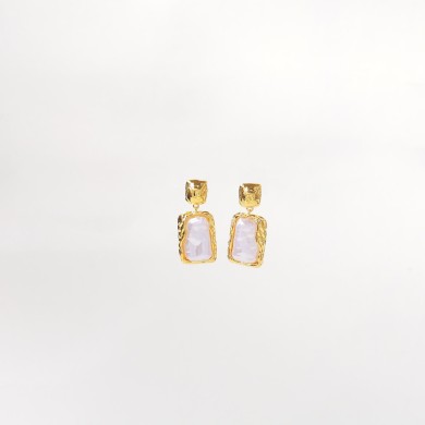Holiday Drop – Pearl Pendant Earrings Gold Edition