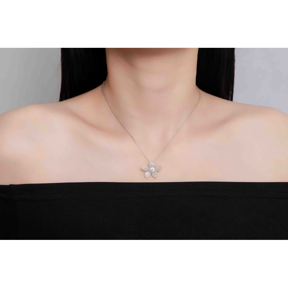 Monet Garden White Fine Chain Necklace