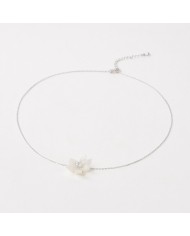 Monet Garden White Fine Chain Necklace