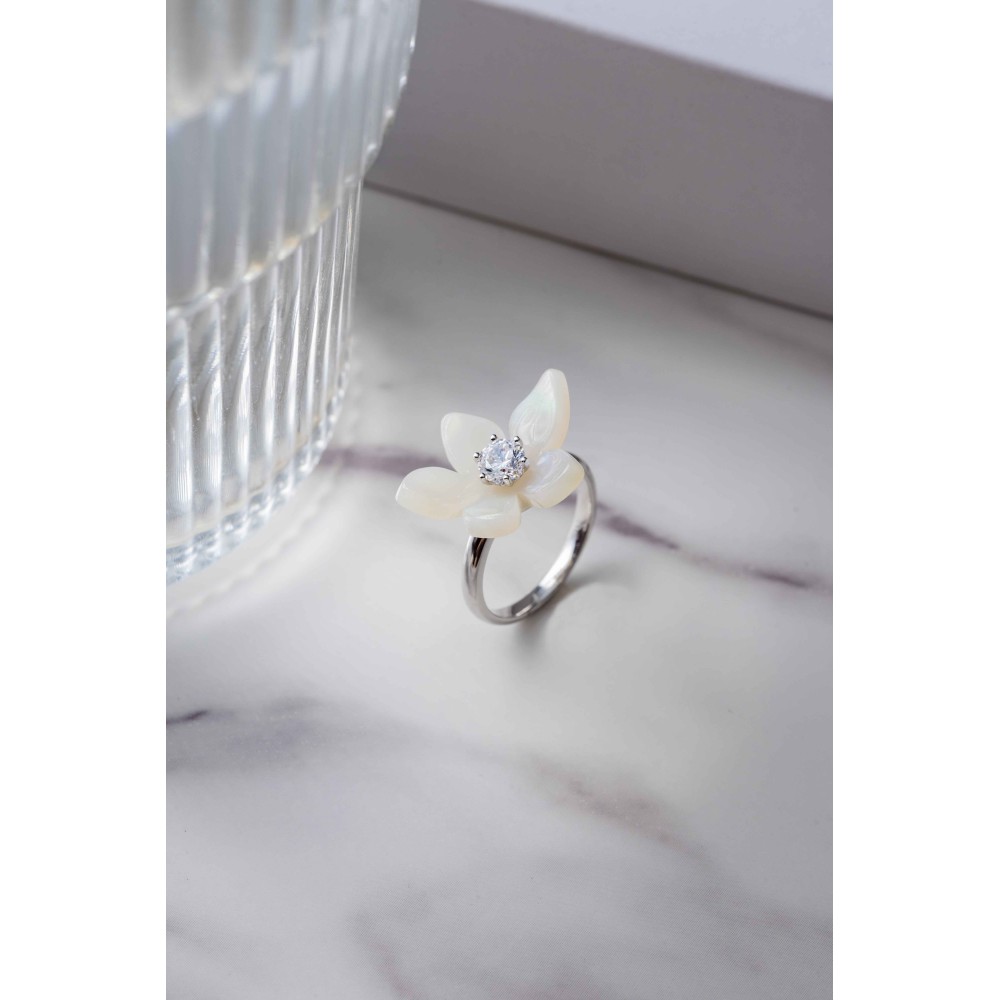 Anello Monet Garden Bianco
