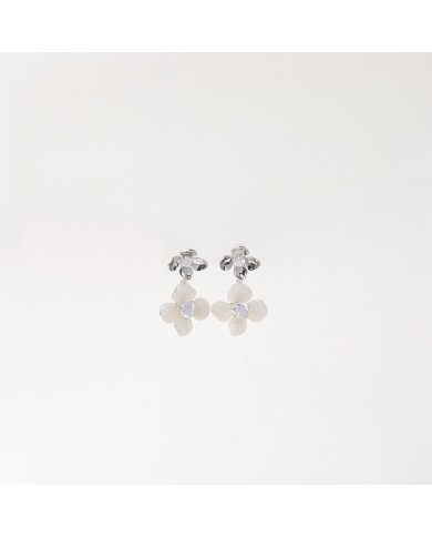 Pendientes Monet Garden Blancos Flow Petal