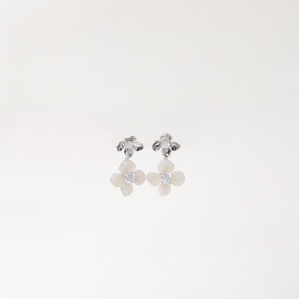 Pendientes Monet Garden Blancos Flow Petal