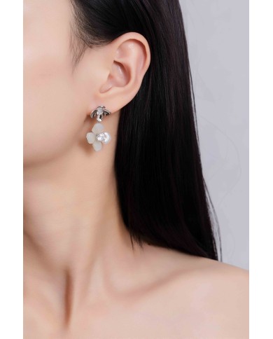 Pendientes Monet Garden Blancos Flow Petal