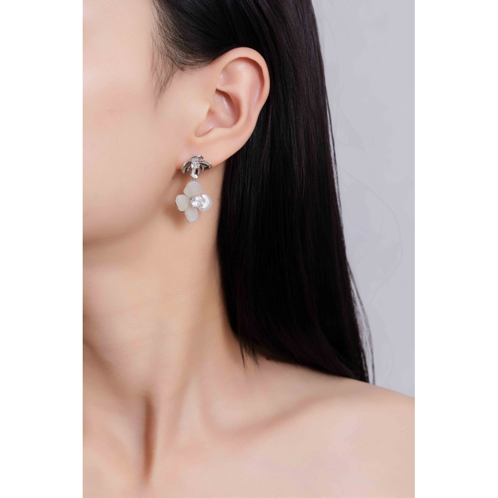 Pendientes Monet Garden Blancos Flow Petal