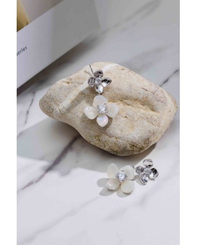 Pendientes Monet Garden Blancos Flow Petal