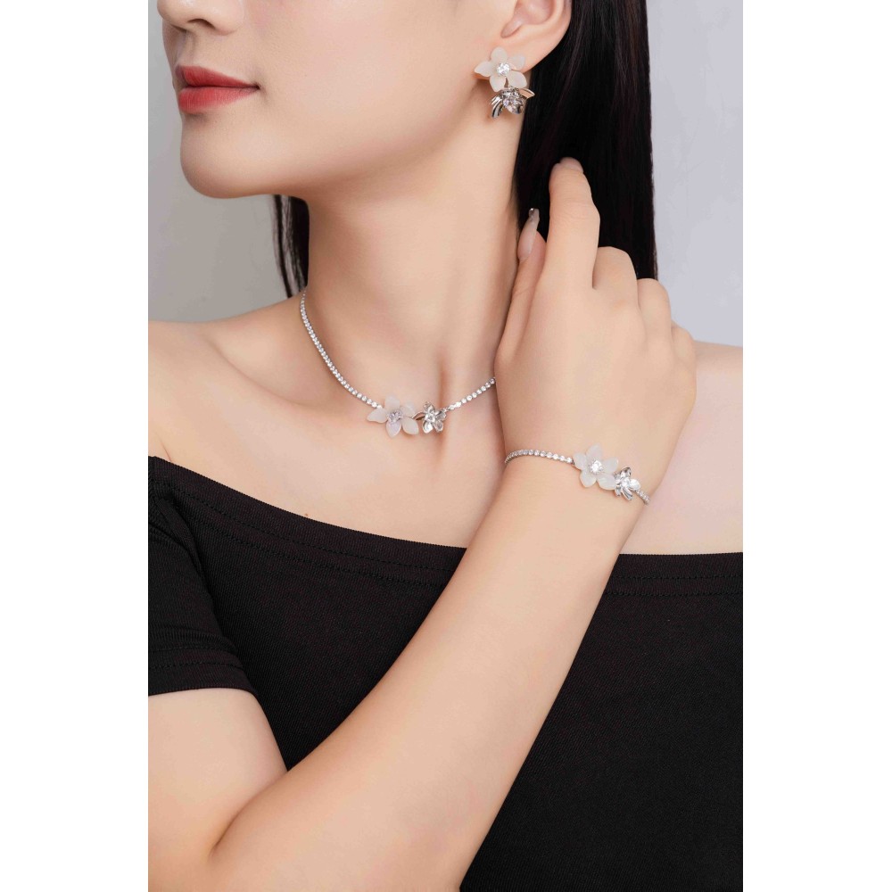 Pendientes Monet Garden Blancos Floating Light