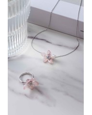 Collar de Cadena Fina Monet Garden Rosa