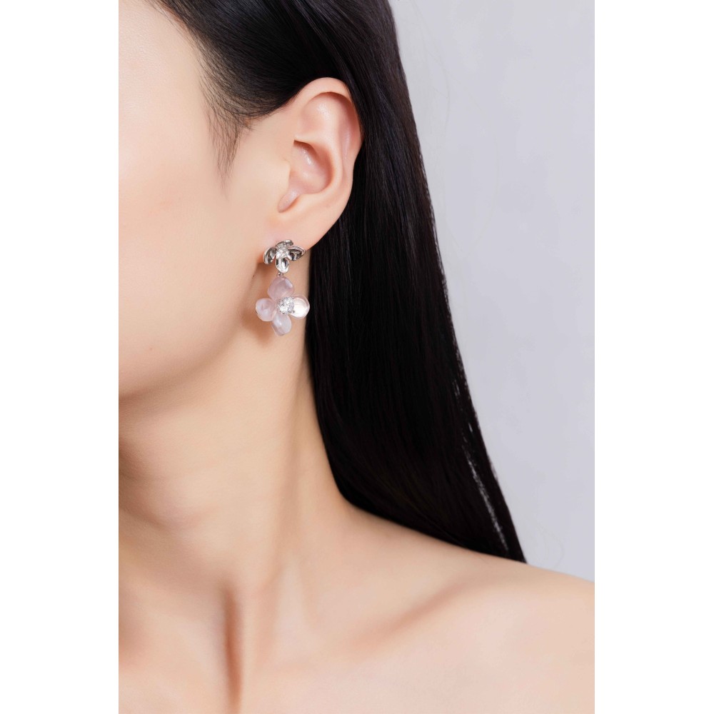 Pendientes Monet Garden Rosas Flow Petal