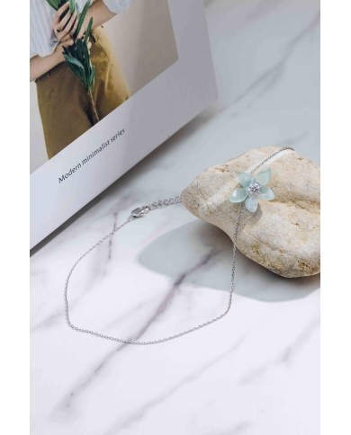 Monet Garden Mint Fine Chain Necklace