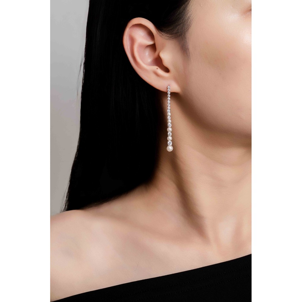Astra Silver Drop Earrings